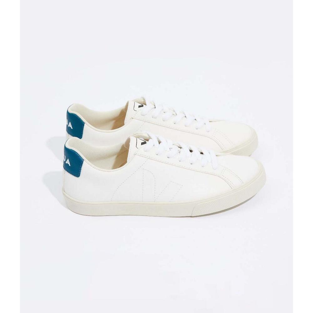 Men's Veja ESPLAR CHROMEFREE Shoes White/Blue | ZA 194QMA